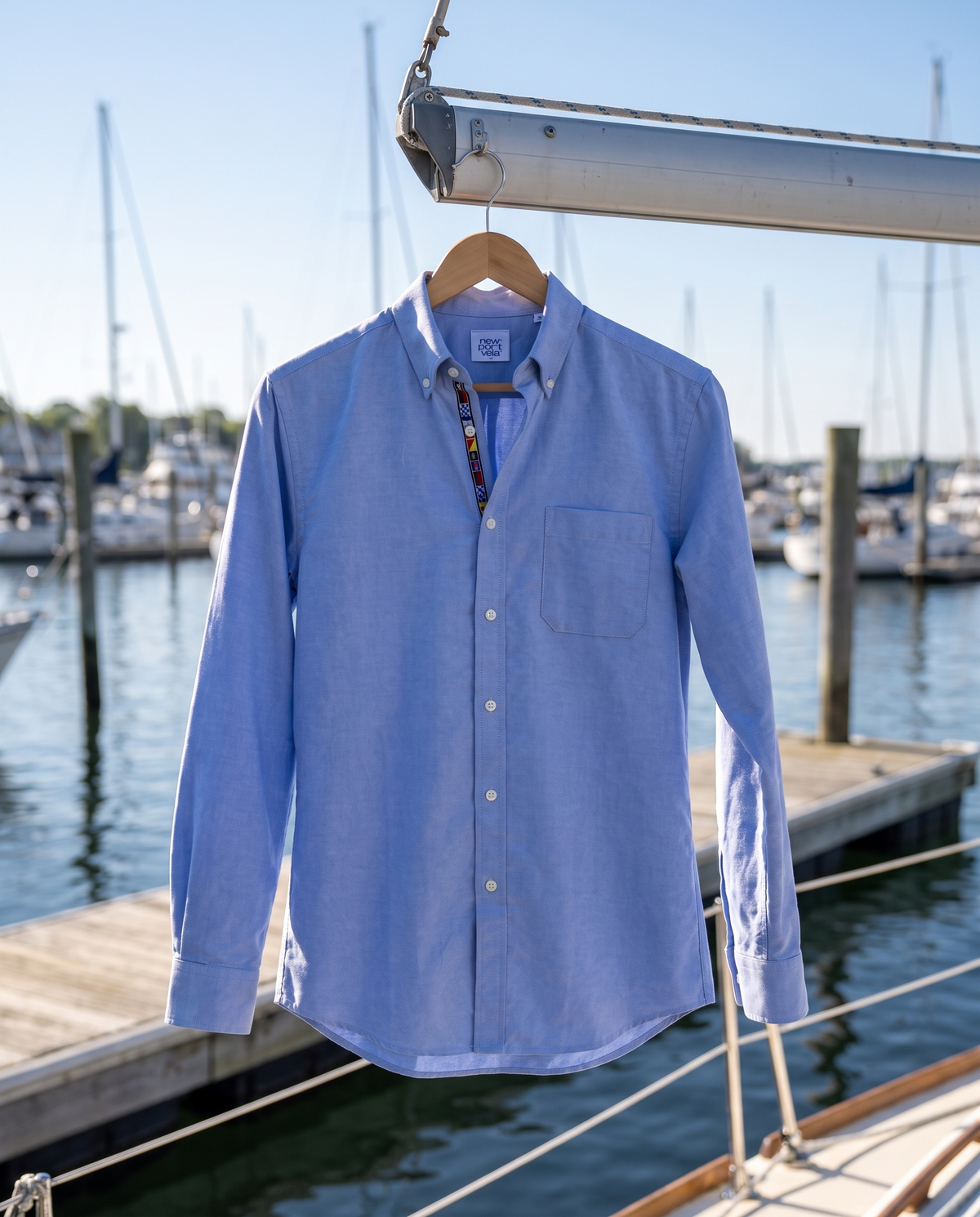 Bandin Oxford Shirt, Denim, outdoors