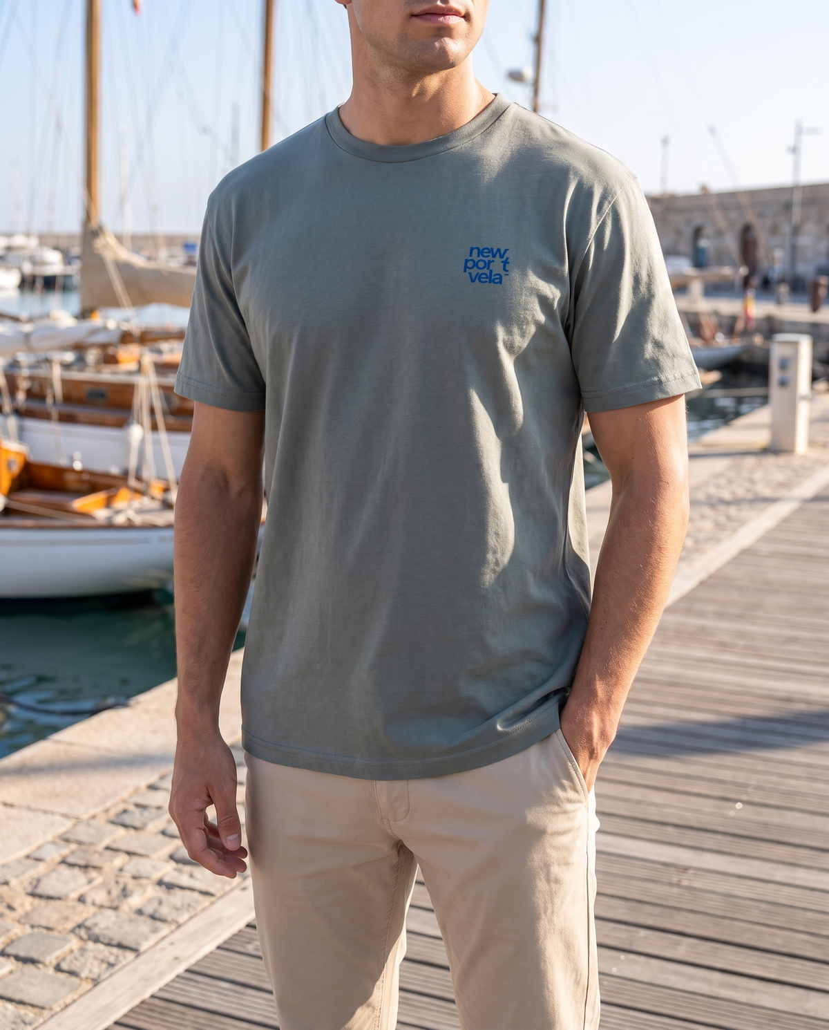 Mariacha 1912 T-Shirt, Grey, outdoors