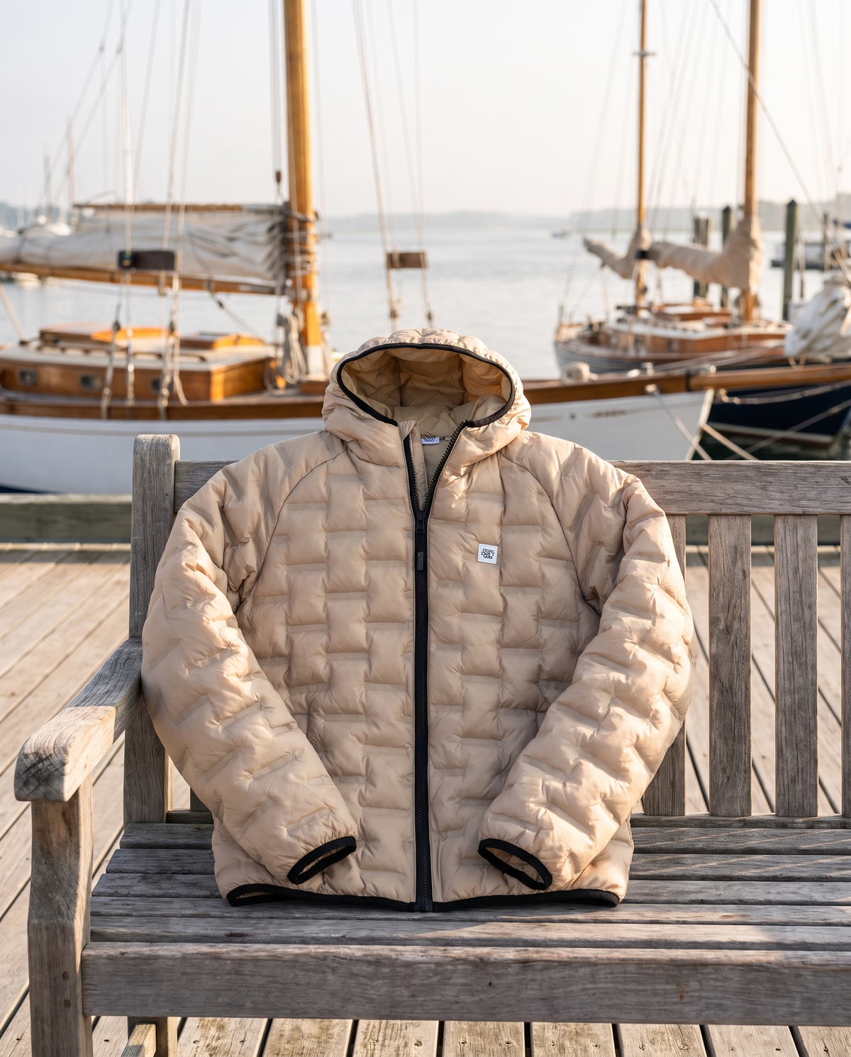 Auber Quilted Jacket, Camel, outdoors