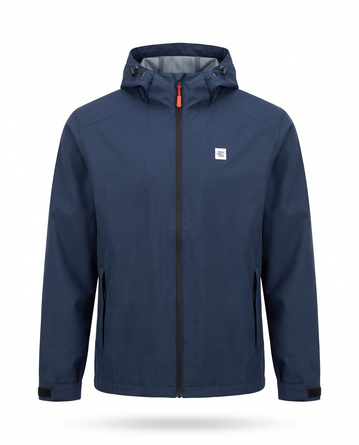 Sarbon Hooded Rain Jacket, Navy, front
