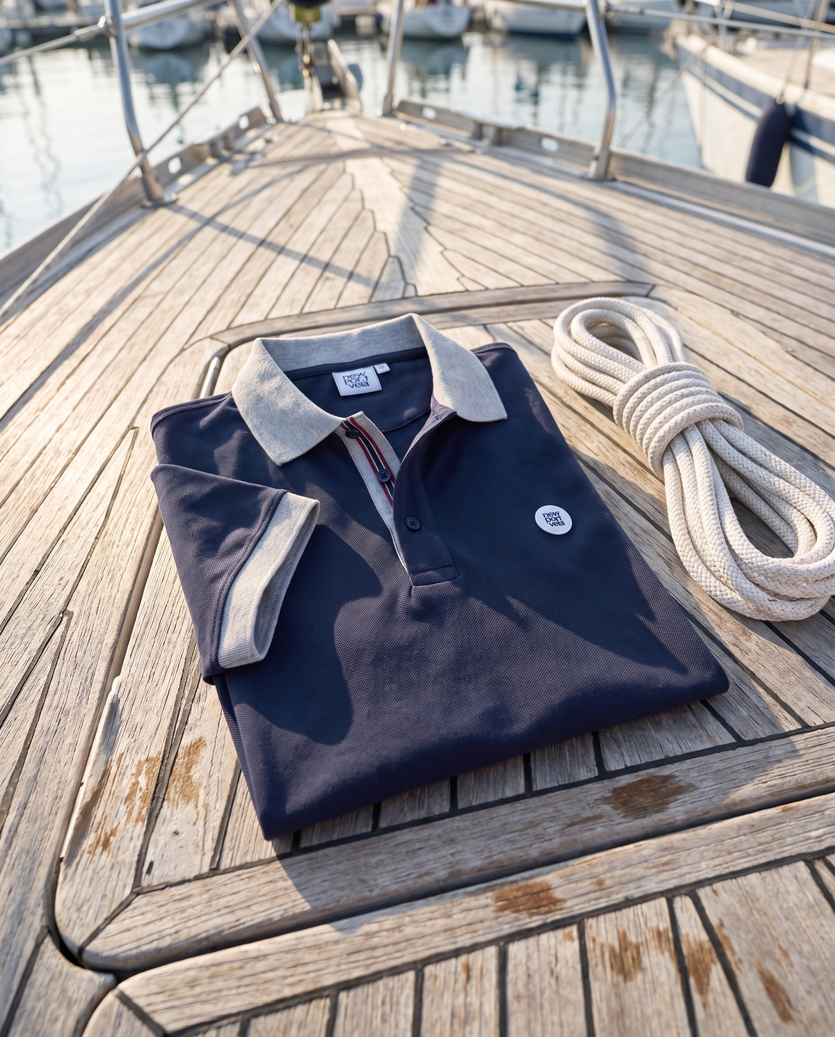 Redor Piqué Polo, Navy, outdoors