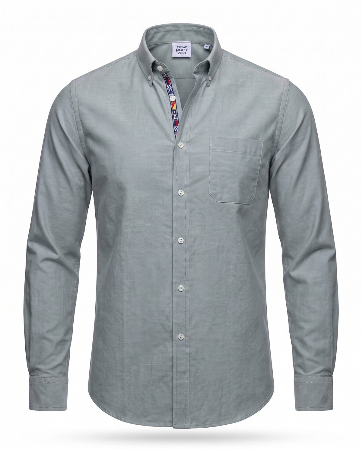 Bandin Oxford Shirt, Green, front