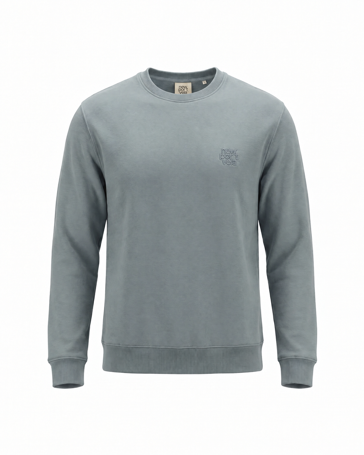 NewPort3D Crewneck Sweatshirt, Storm blue, front