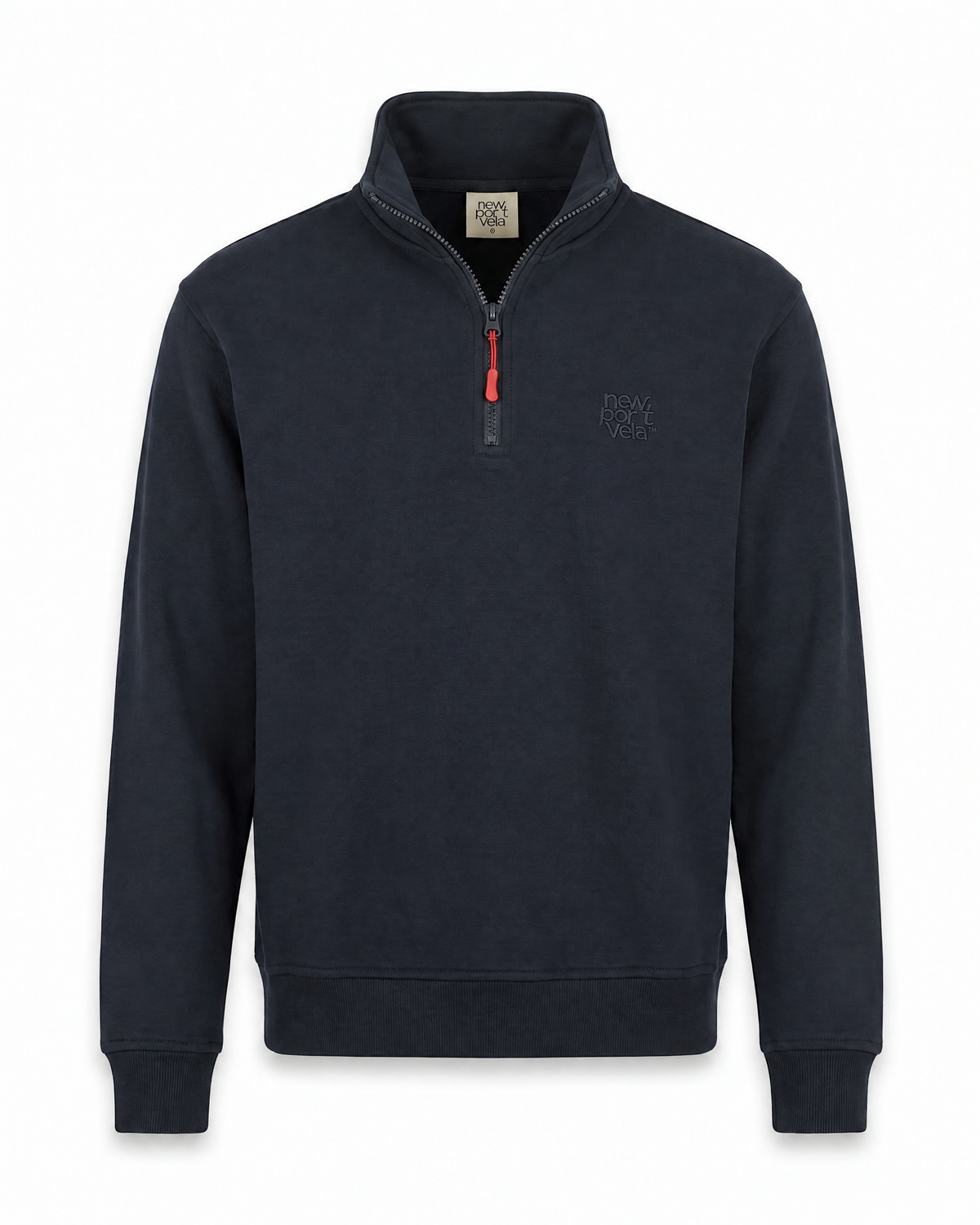 Zipes Half-Zip Sweatshirt, Navy, front