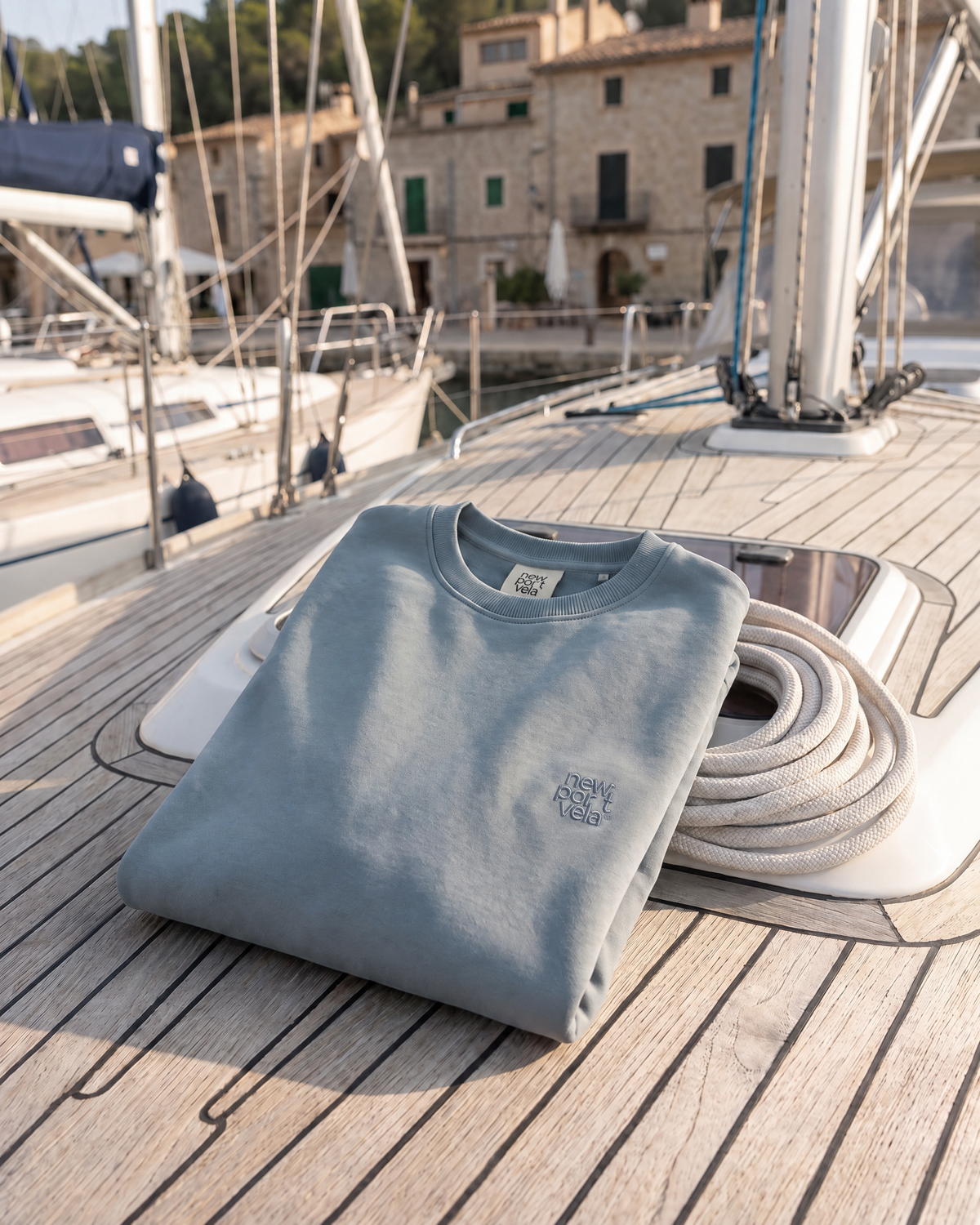NewPort3D Crewneck Sweatshirt, Storm blue, outdoors