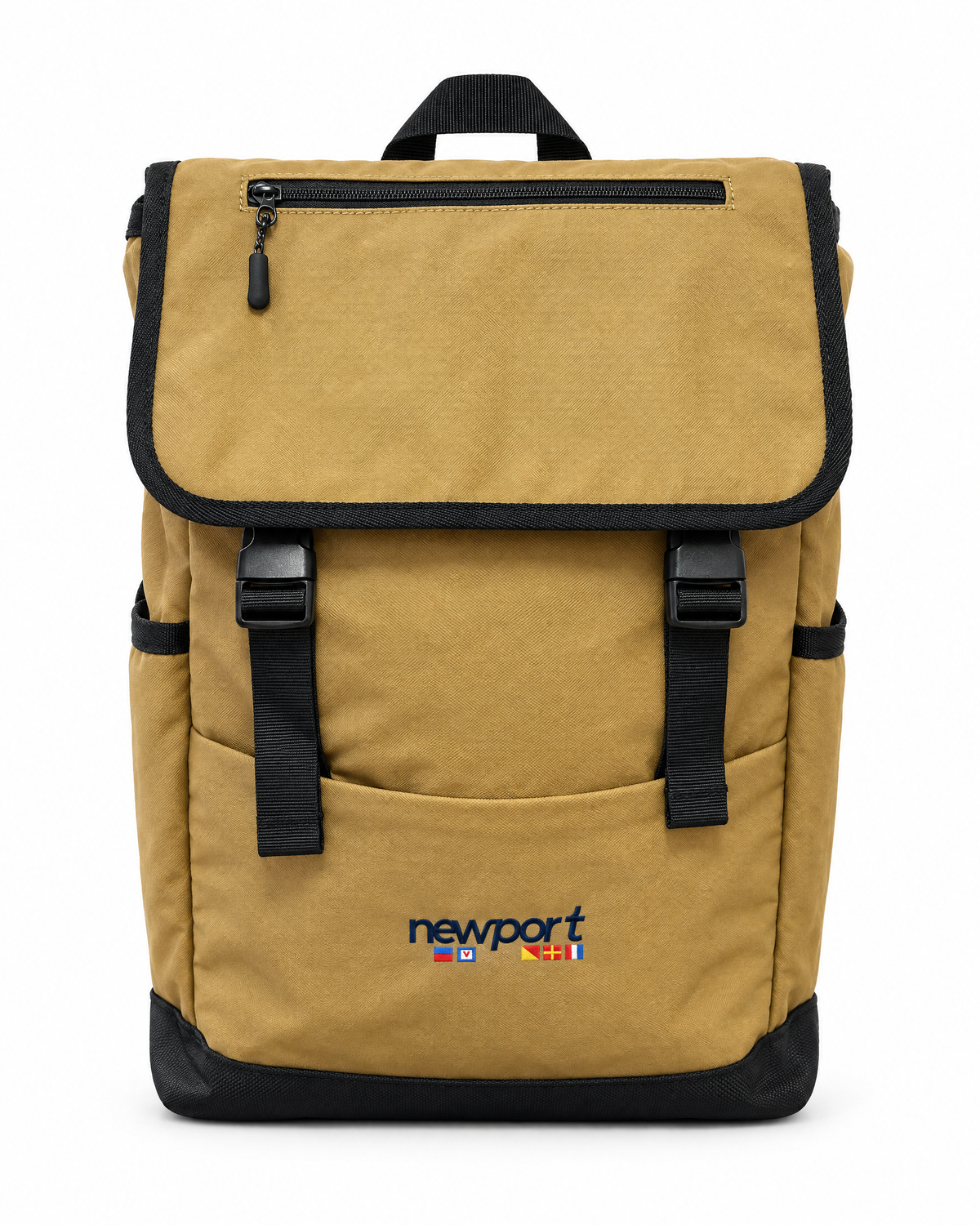 Rois Flap Backpack, Brown, front