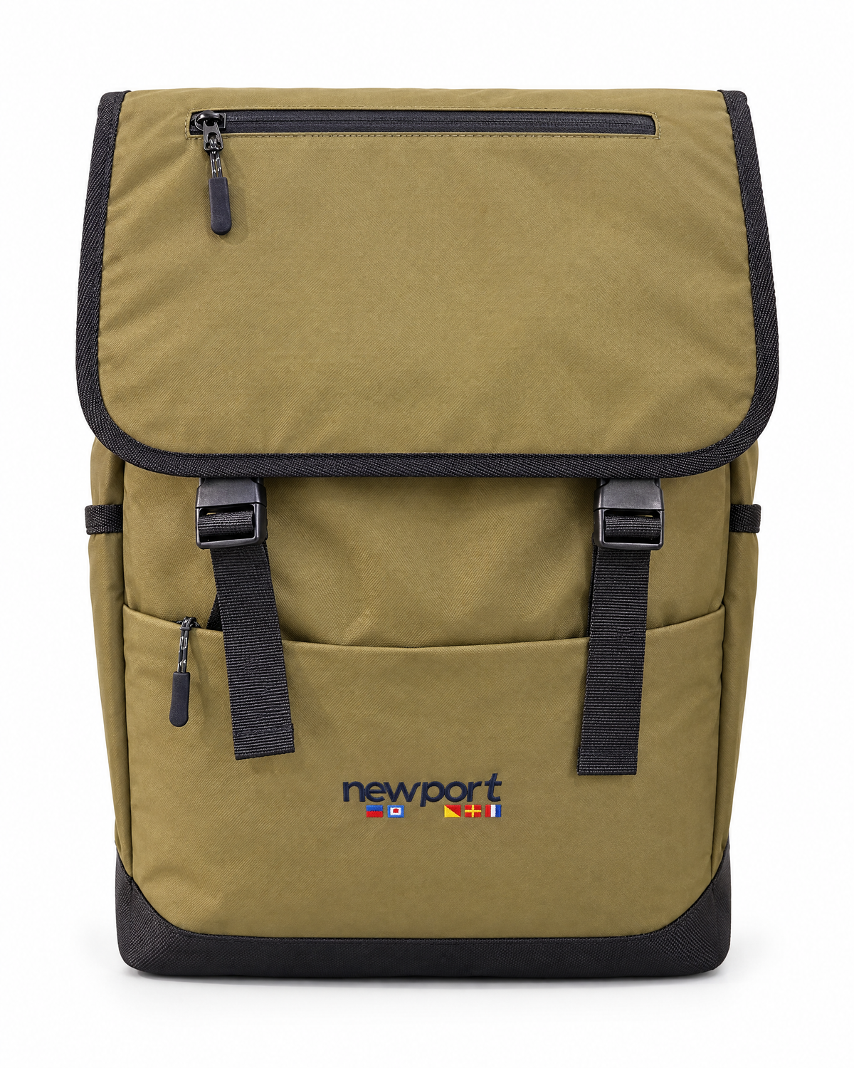 Rois Flap Backpack, Olive green, front