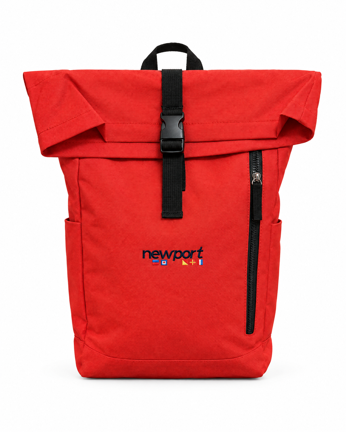Mironte Roll-Top Backpack, Red, front