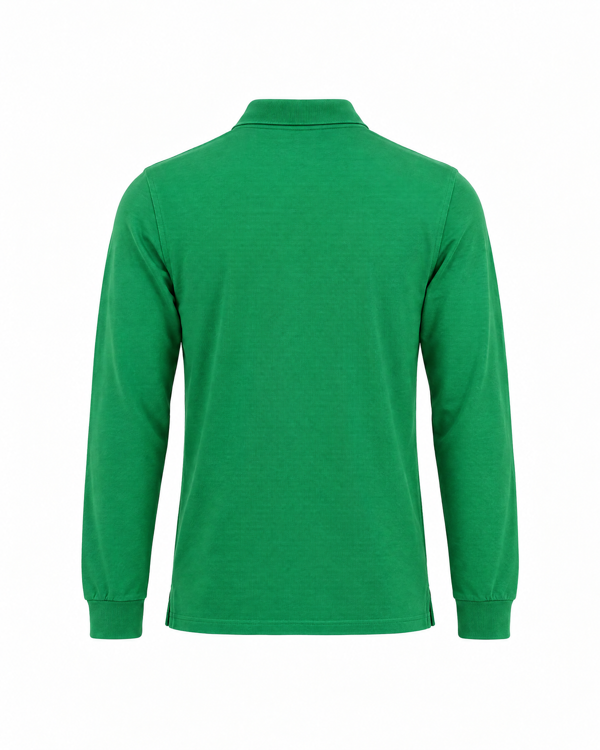 Mlnewport Long-Sleeve Piqué Polo, Meadow green, back