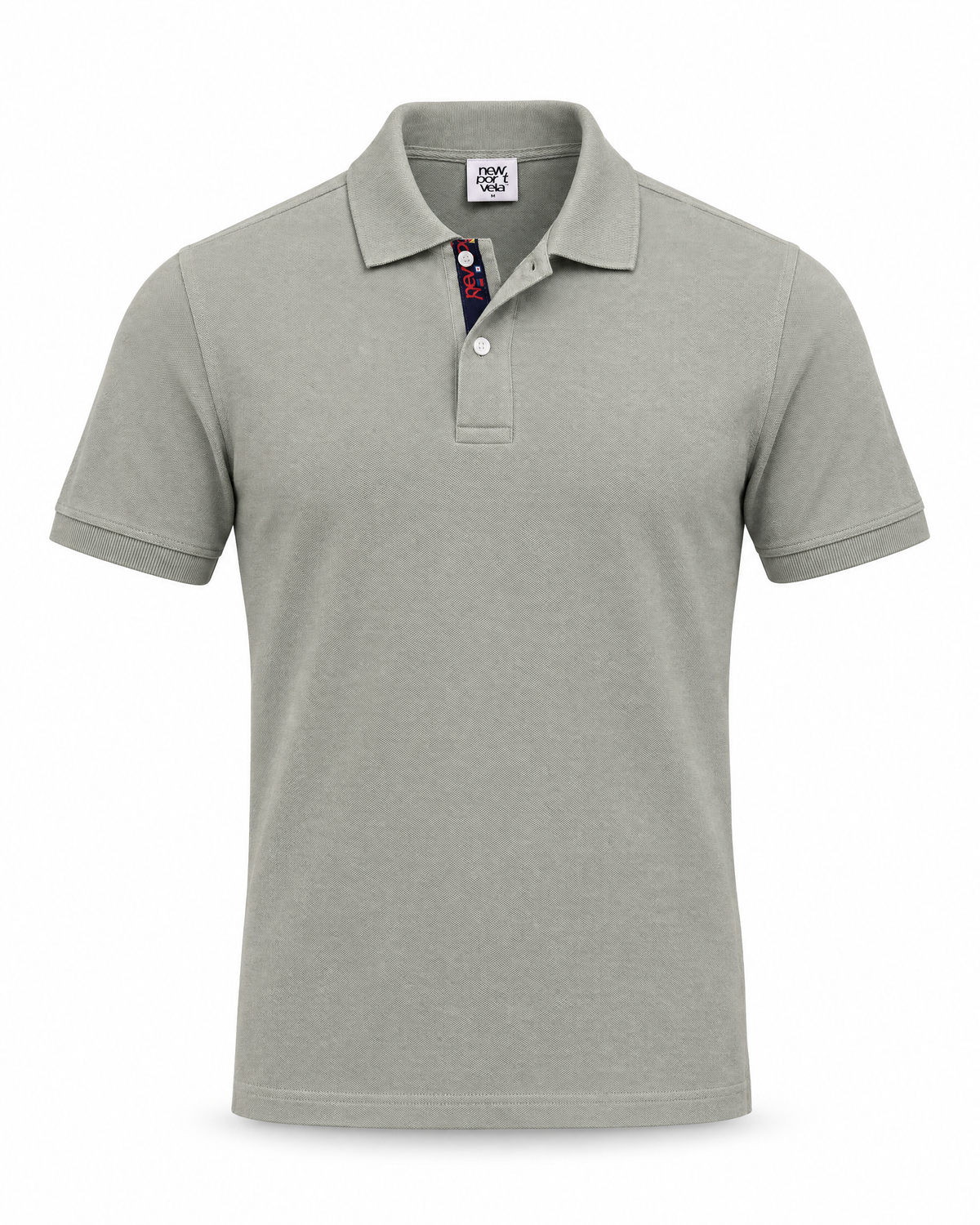Cinew Piqué Polo, Laurel green, front