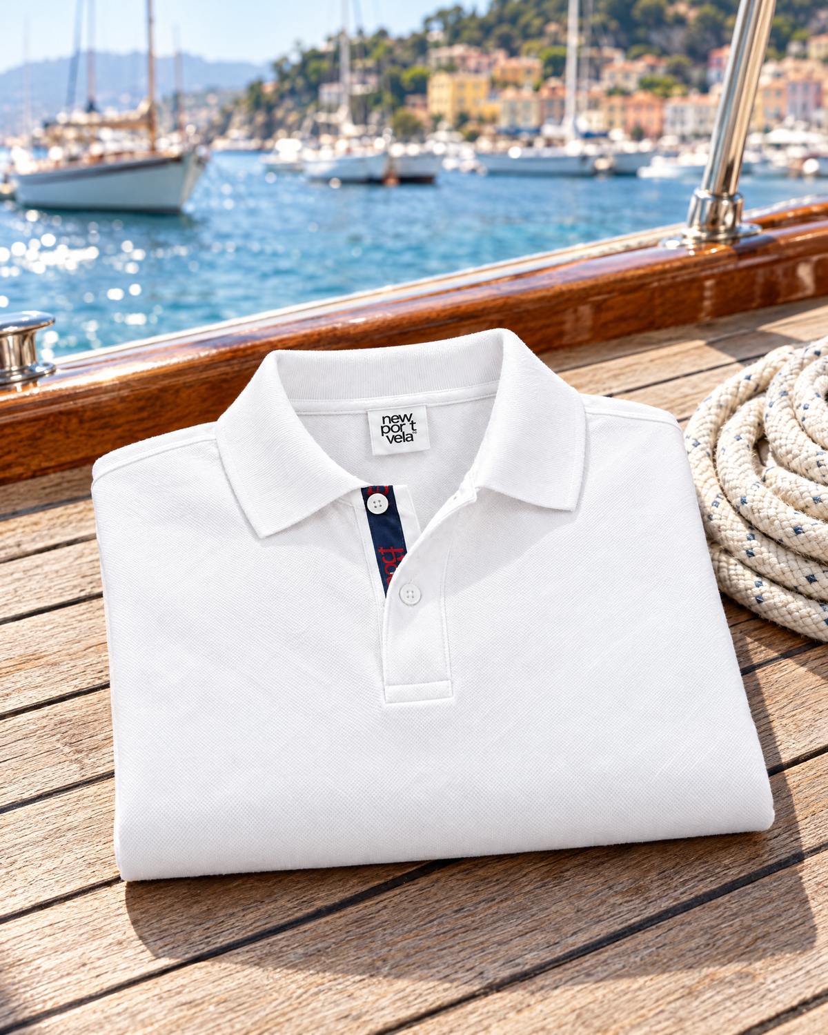 Cinew Piqué Polo, White, outdoors