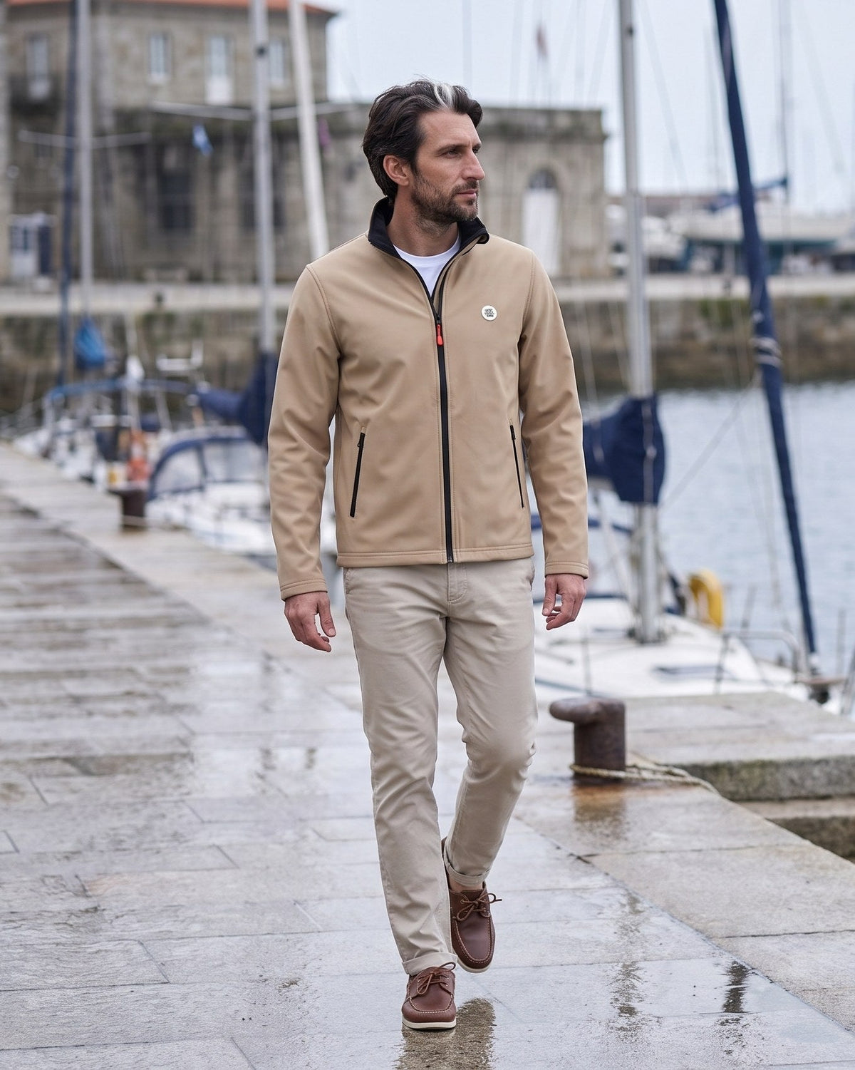 Stortex Softshell Jacket, Camel, on model